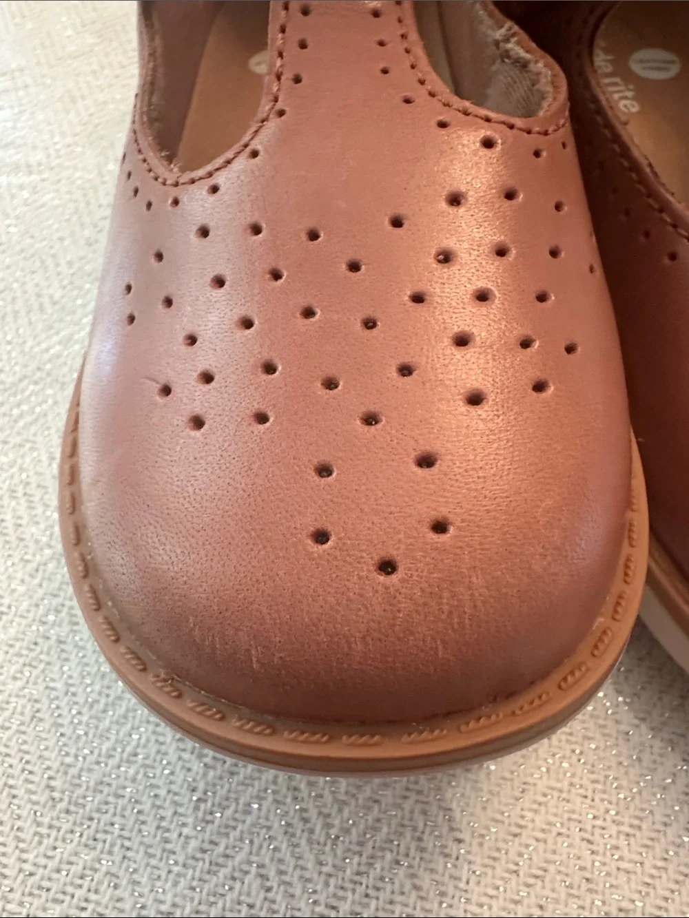 Stride Rite Toddler Girl Size 10 W Mary Jane with Velcro Straps “Nell” shoe